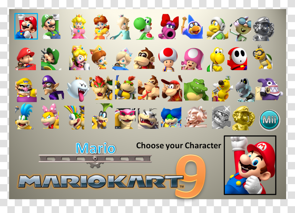 Mario Kart 9 Characters, Super Mario, Alphabet, Interior Design Transparent Png