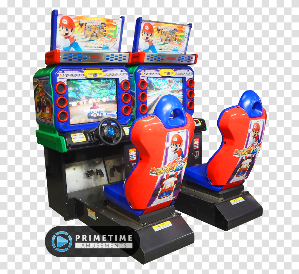 Mario Kart Arcade Gp2 By Bandai Namco Amusements Mario Kart 2 Arcade Machine, Arcade Game Machine, Toy Transparent Png