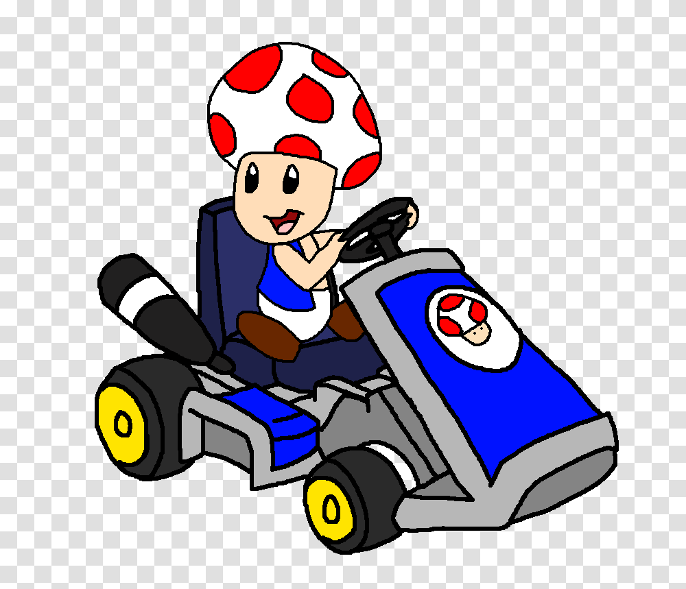 Mario Kart Art Day Just Toad, Vehicle, Transportation, Lawn Mower, Tool Transparent Png