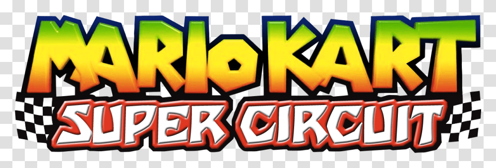 Mario Kart Mario Kart Super Circuit Logo, Pac Man, Poster, Advertisement Transparent Png