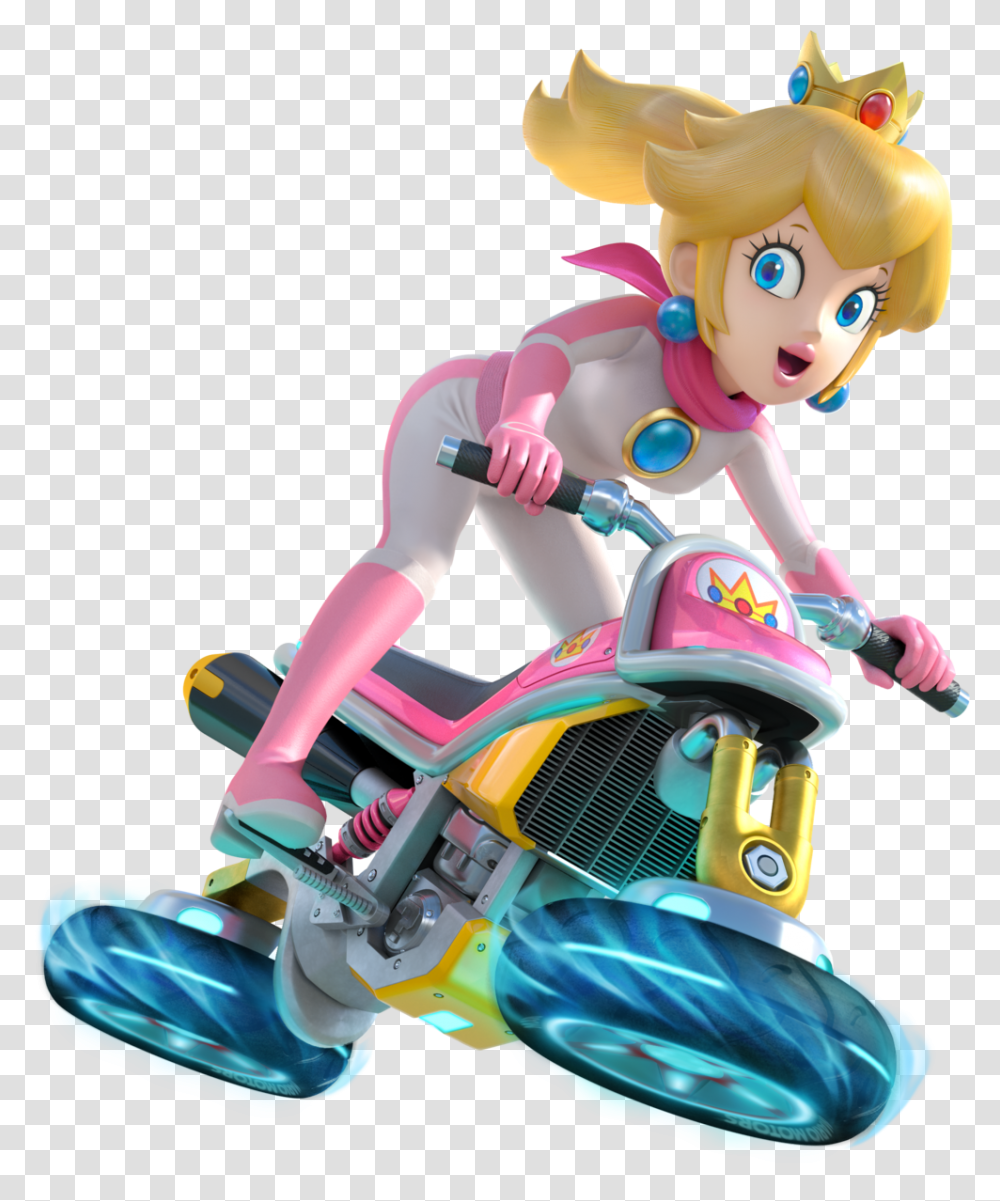 Mario Kart Princess Peach, Toy, Vehicle, Transportation, Motorcycle Transparent Png