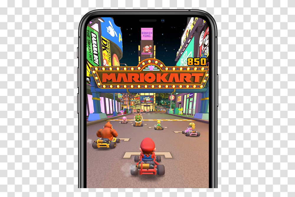 Mario Kart Tour En Iphone Mario Kart Tour Map, Toy, Person, Urban, City Transparent Png