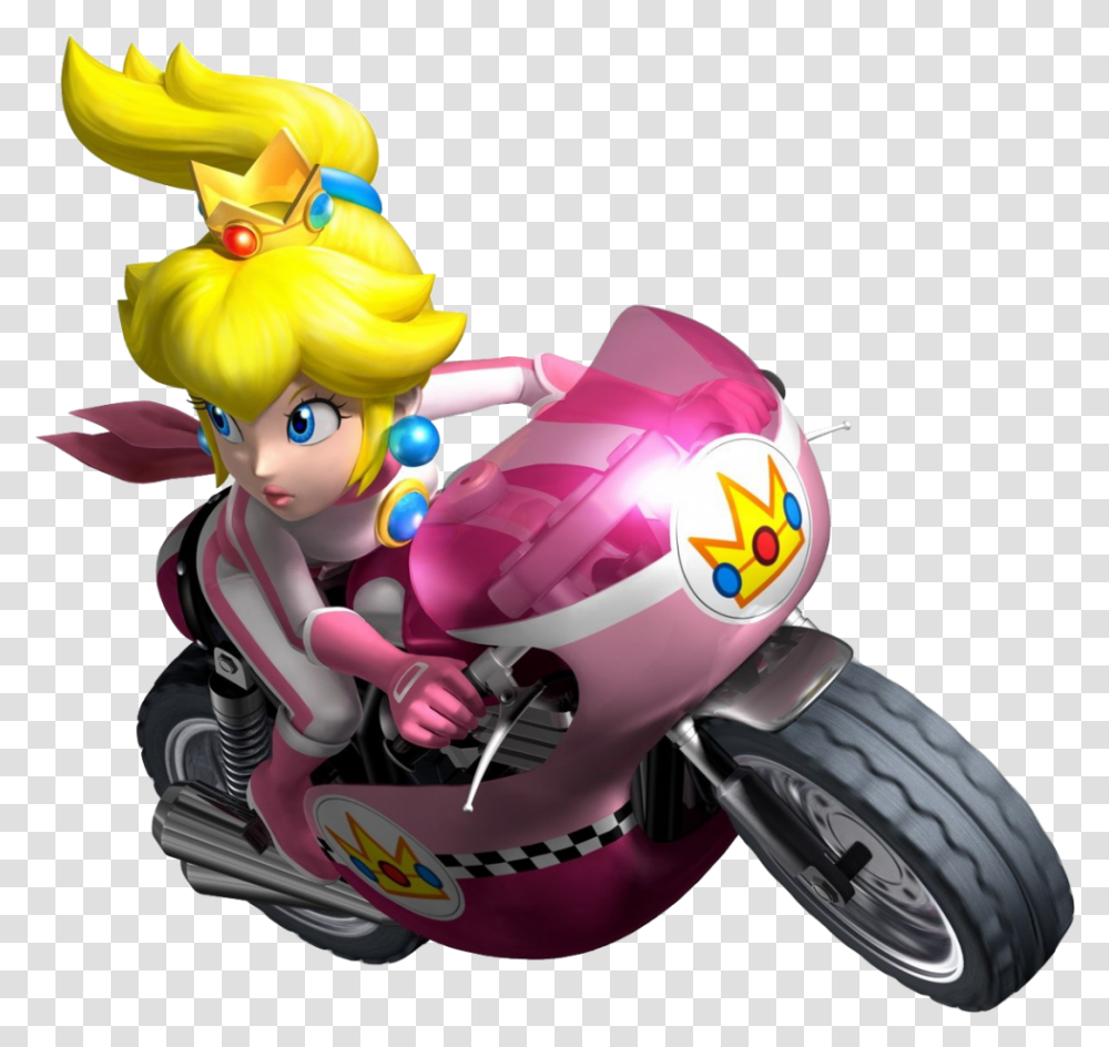 Mario Kart Wii Peach, Toy, Motorcycle, Vehicle Transparent Png