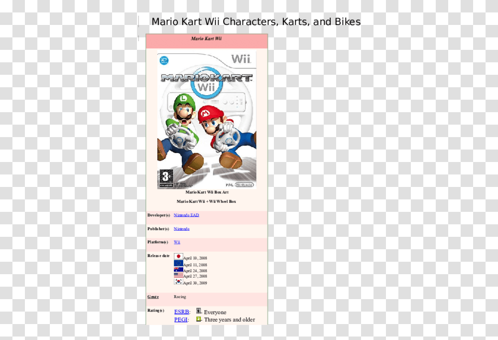 Mario Kart Wii, Super Mario, Flyer, Poster, Paper Transparent Png
