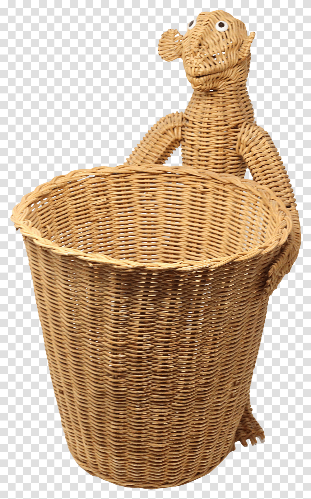 Mario Lopez Torres Monkey Waste Basket Or Trash Can Wicker Transparent Png