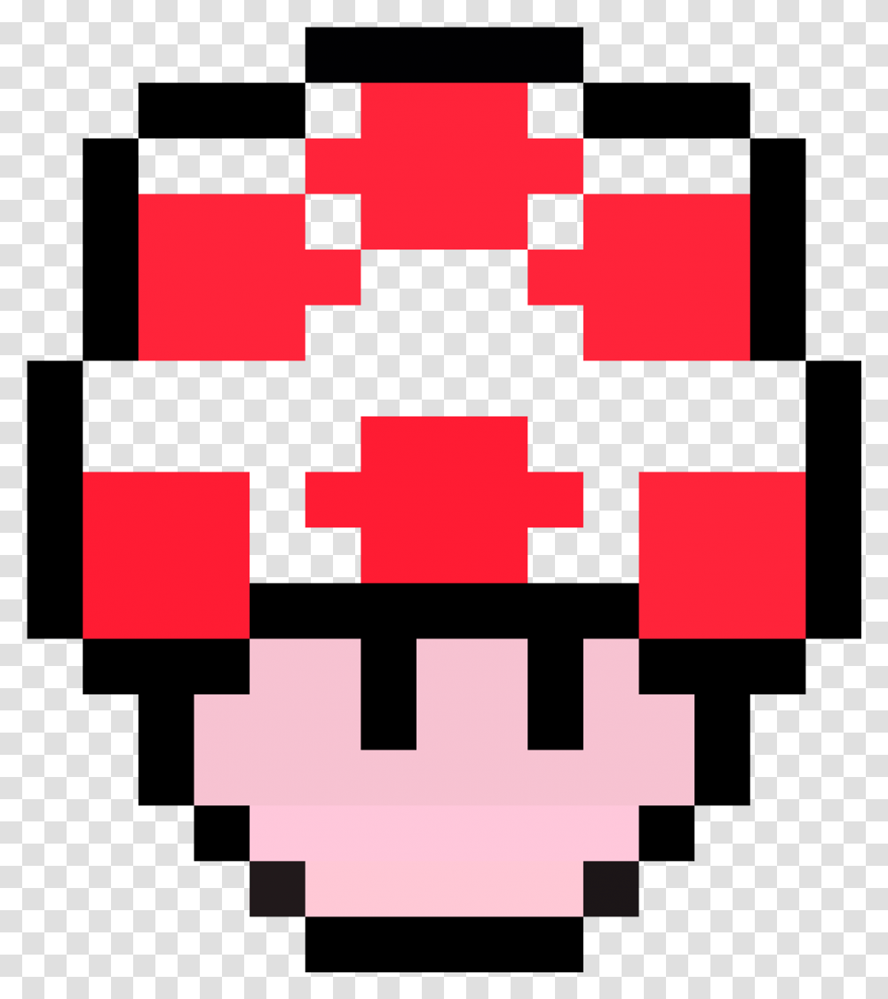 Mario Mushroom Mario Pixel Art, First Aid, Pac Man, Pillow, Cushion Transparent Png
