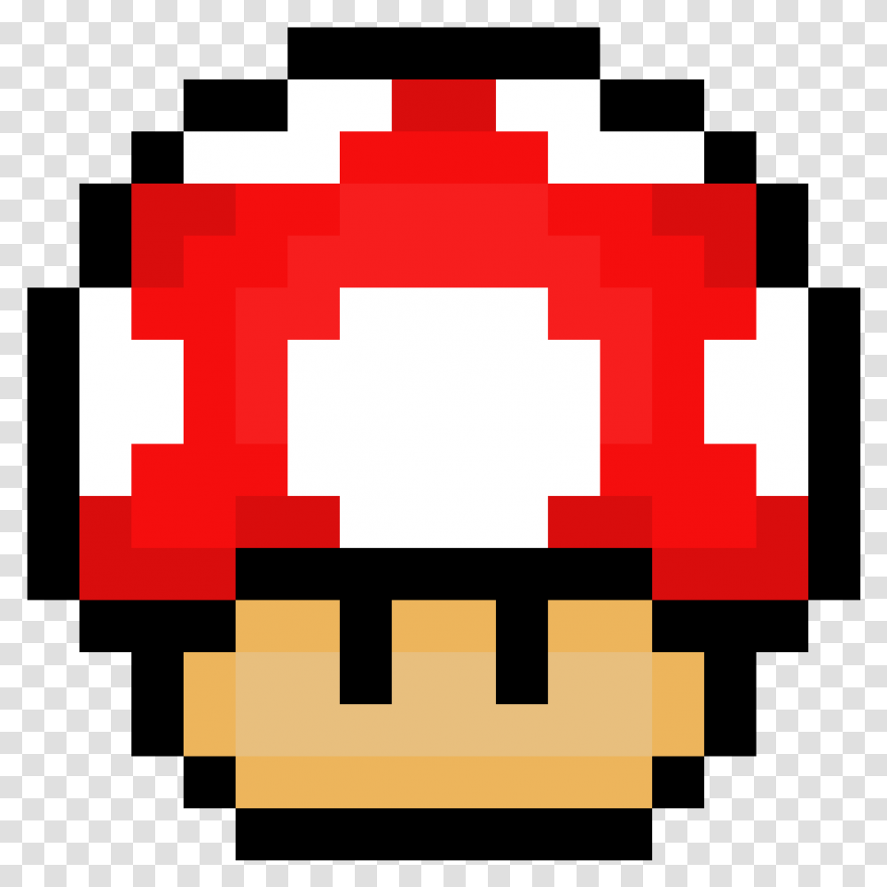 Mario Mushroom Pixil Super Mario World 1 Up Mushroom, First Aid Transparent Png