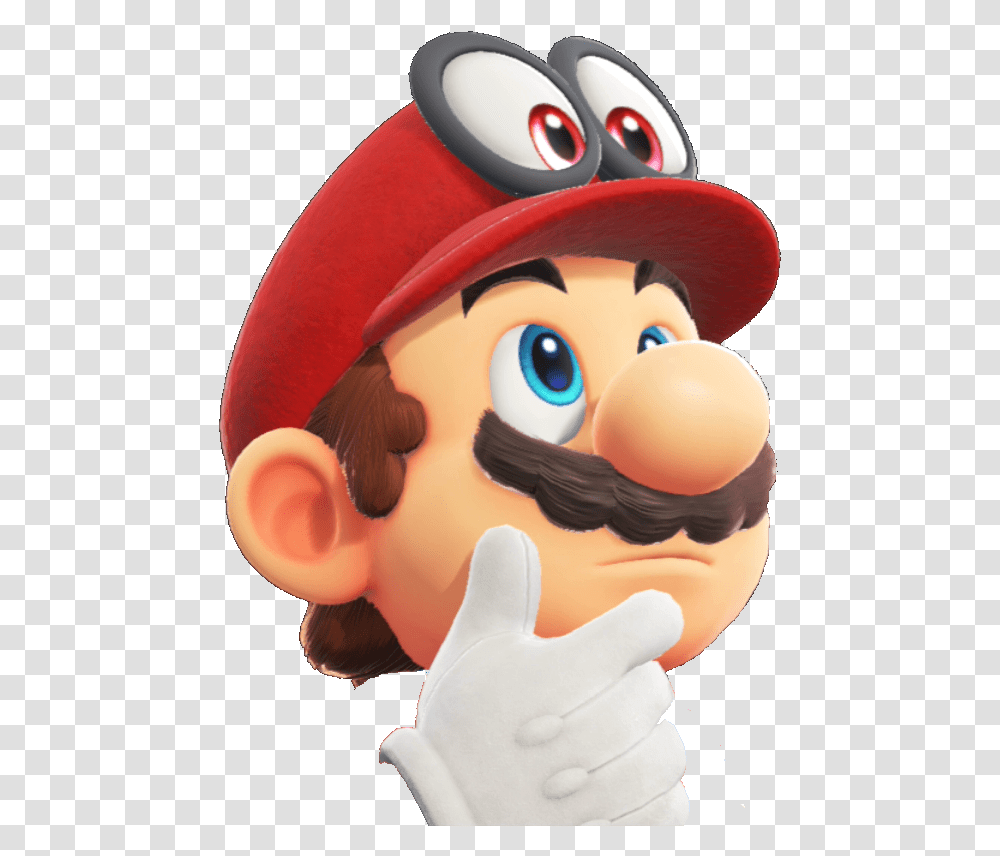 Mario Odyssey Mario Thinking, Super Mario, Toy Transparent Png