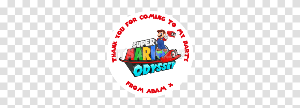 Mario Odyssey Sweet Cone Stickers Partywraps, Label, Super Mario, Leisure Activities Transparent Png