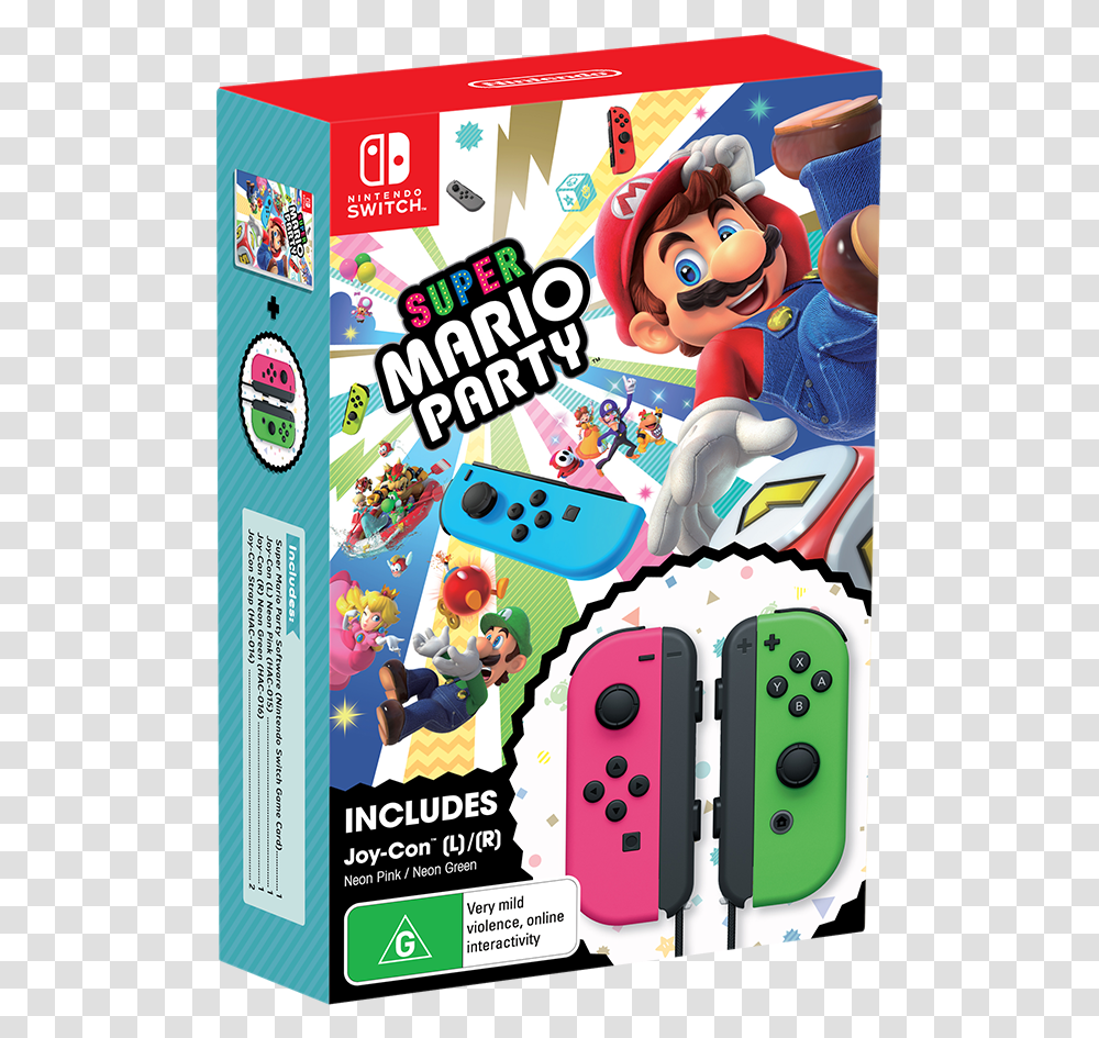 Mario Party Joy Con Nintendo Switch Mario Party Bundle, Super Mario, Poster, Advertisement, Paper Transparent Png