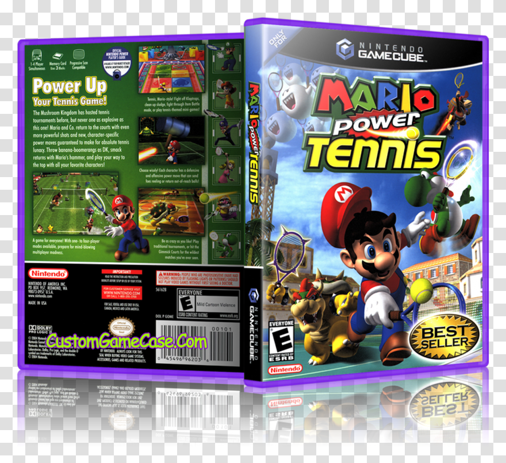 Mario Power Tennis Front Cover Artwork Mario Power Tennis Wii, Super Mario, Kart, Vehicle, Transportation Transparent Png