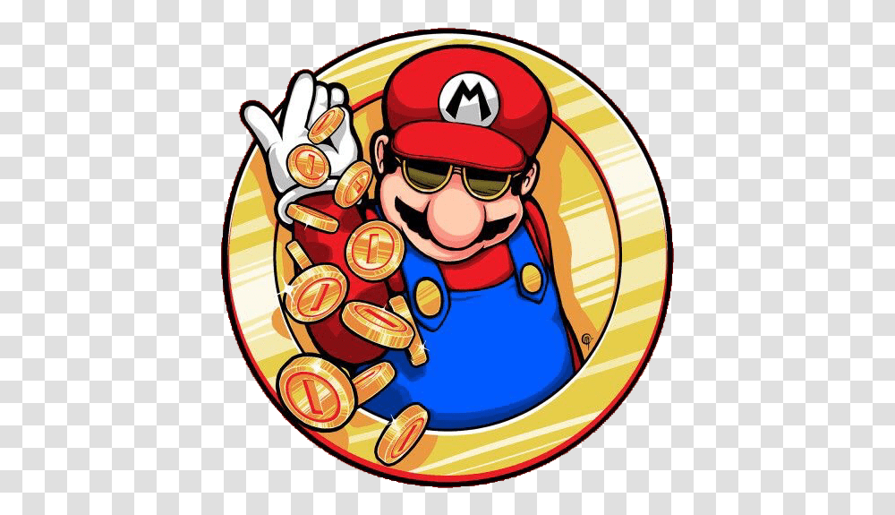 Mario Saltbae Coins Mariobros Nintendo Freetoedit Super Mario Coin Art, Sunglasses, Accessories, Accessory, Label Transparent Png