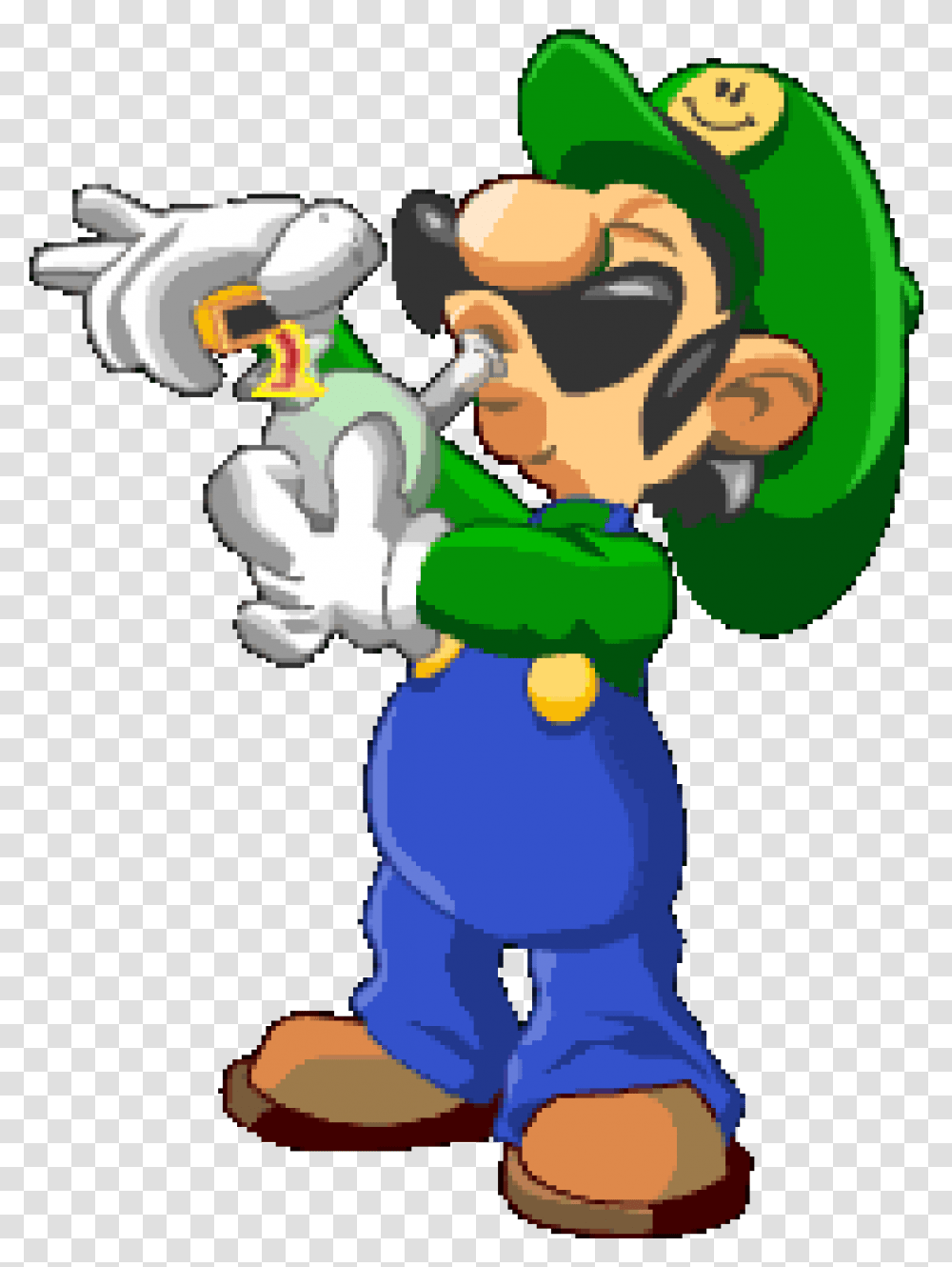 Mario Smoking For All Your Luigi Luigi Luigi Smoking Weed, Performer, Elf, Crowd, Clown Transparent Png
