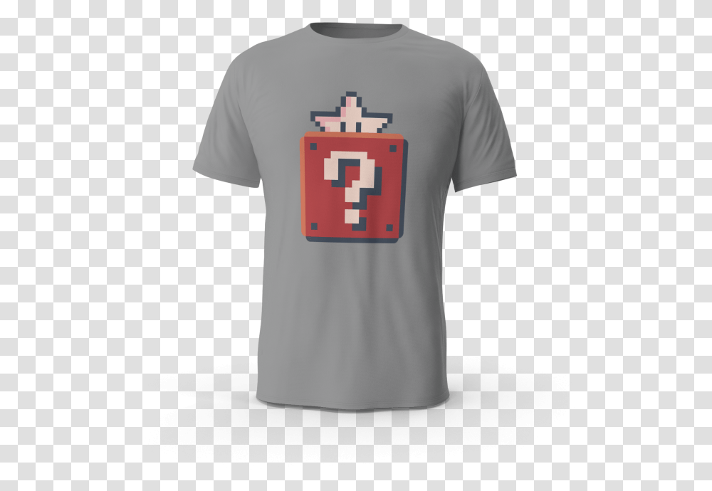 Mario Star Mens Charcoal Shirt, Clothing, Apparel, T-Shirt, Person Transparent Png