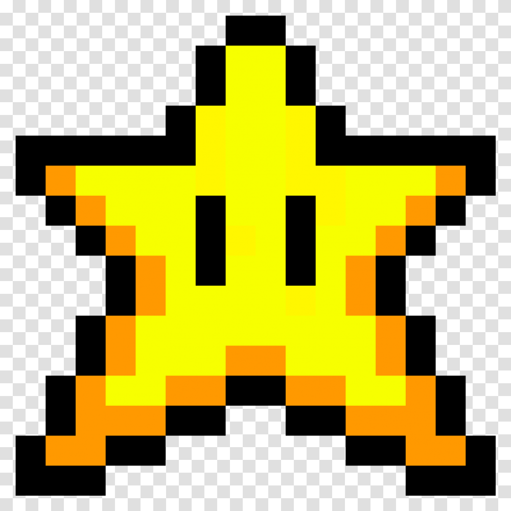 Mario Star Pixel 4 Image Mario Star Pixel Art, First Aid, Pac Man Transparent Png