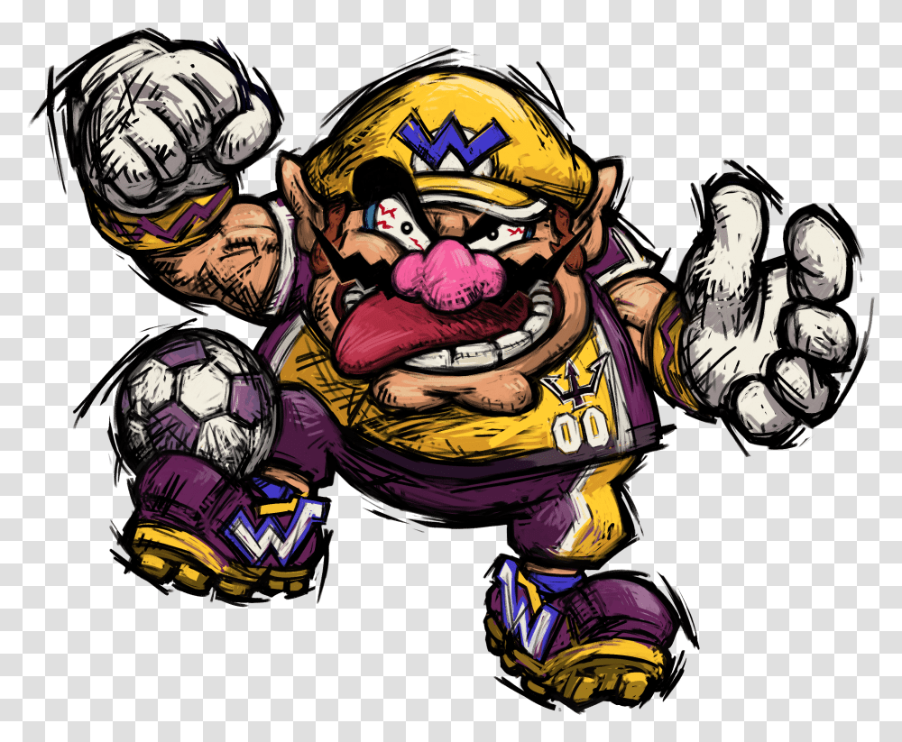 Mario Strikers Charged Football Wario Transparent Png