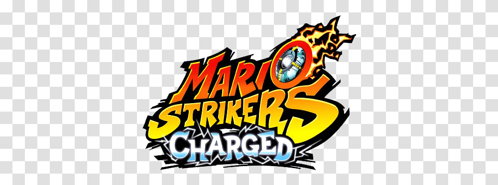 Mario Strikers Charged Mario Strikers Charged Football Logo, Crowd, Art, Arcade Game Machine, Text Transparent Png