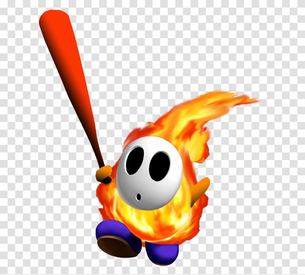 Mario Super Sluggers Shy Guy, Toy, Fire, Team Sport, Sports Transparent Png