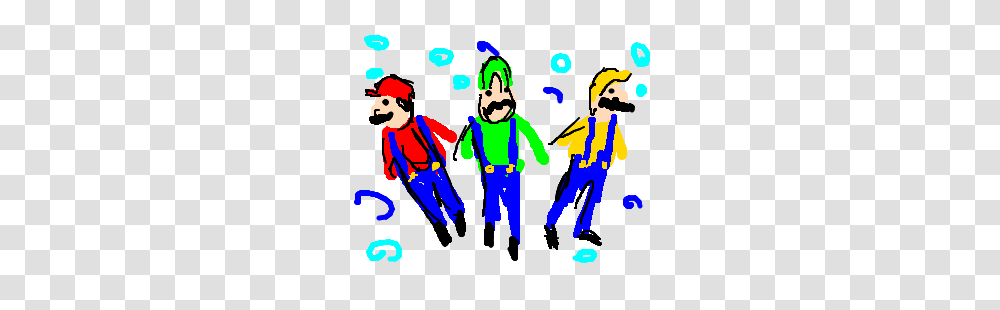 Mario Triplets Tries Out Synchronized Swimming, Person, People, Poster Transparent Png