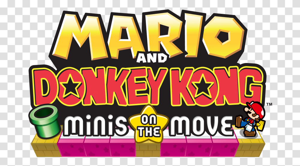 Mario Vs Donkey Kong Mario And Donkey Kong Minis On The Move Logo, Word, Alphabet, Crowd Transparent Png