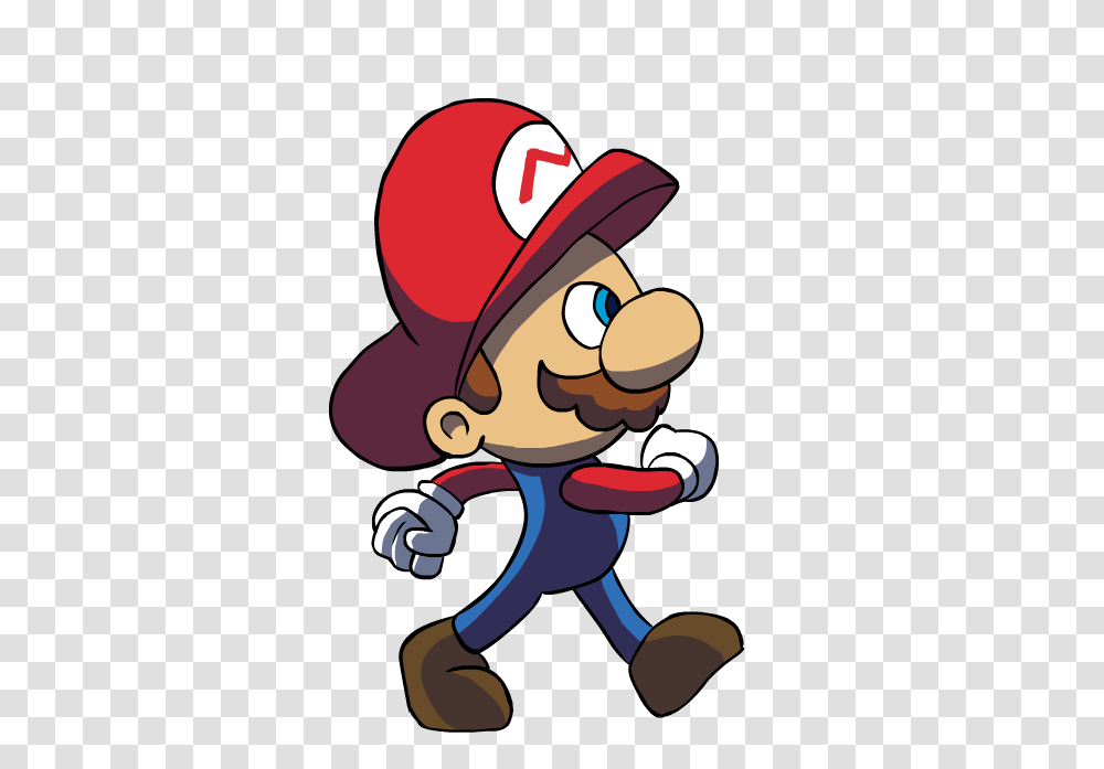 Mario Walking Gif 404x637 Clipart Download Animated Walking Character, Super Mario, Food Transparent Png