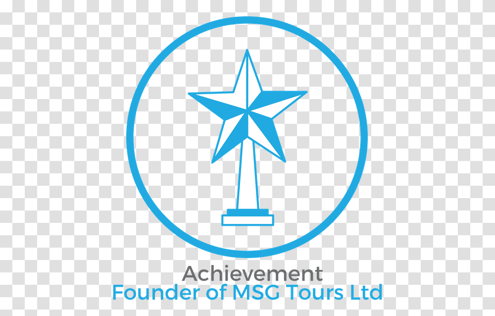 Mark Achievement Founder Of Msg Tours Ltd Circle, Cross, Star Symbol Transparent Png