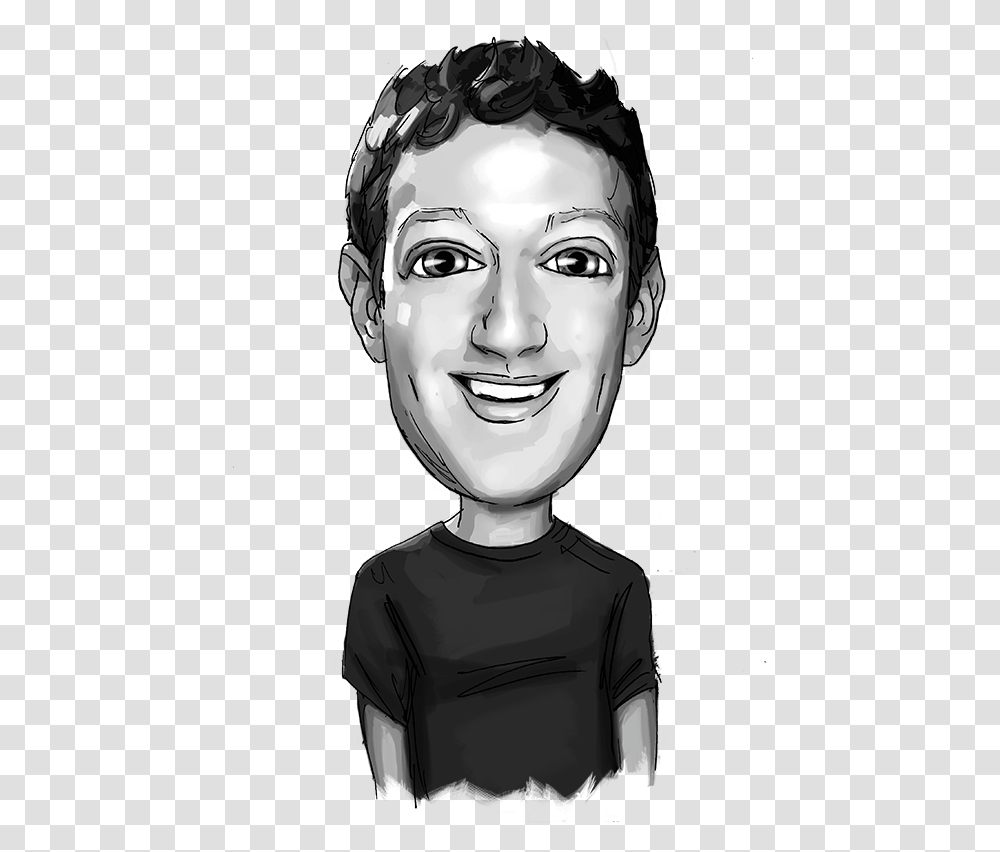 Mark Zuckerberg Cartoon Mark Zuckerberg, Head, Face, Person Transparent Png
