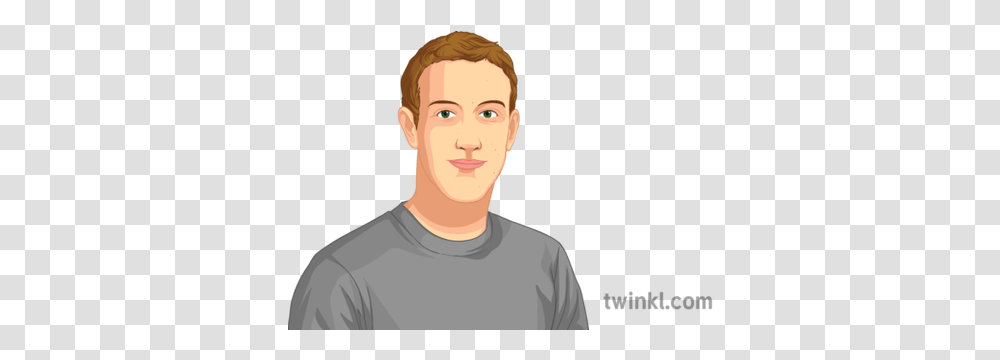 Mark Zuckerberg Portrait Facebook Crew Neck, Sleeve, Clothing, Apparel, Long Sleeve Transparent Png