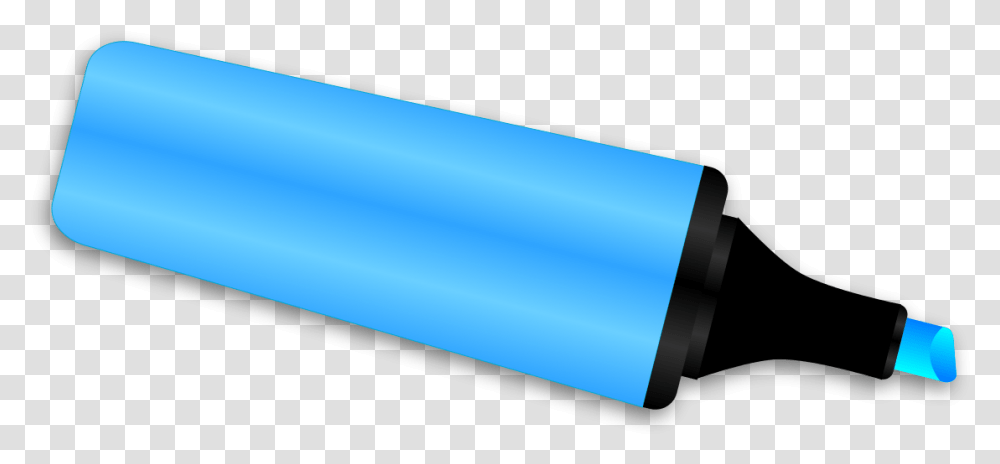 Marker Office Pen Tool Blue Highligjter Vector, Cylinder, Weapon, Weaponry Transparent Png