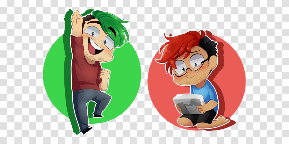 Markiplier And Jacksepticeye Chibi By Floatingmegane Markiplier Fan Art Chibi, Sunglasses, Accessories, Accessory Transparent Png