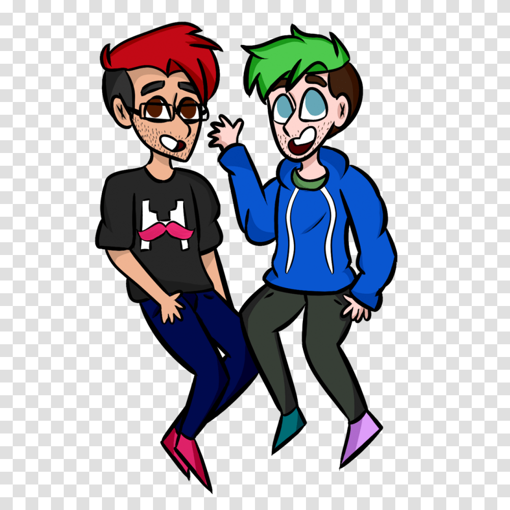 Markiplier And Jacksepticeye On Behance, Person, Human, Sleeve Transparent Png