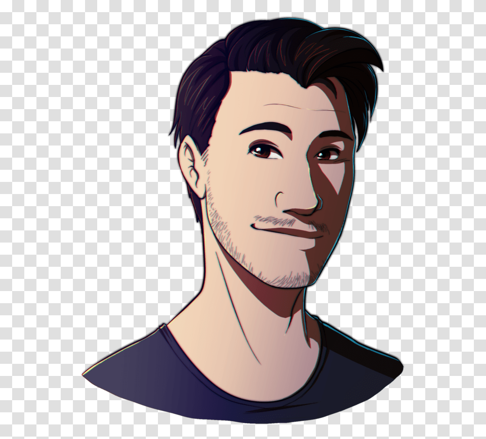 Markiplier Pewdiepie A Drawing, Face, Person, Head, Neck Transparent Png