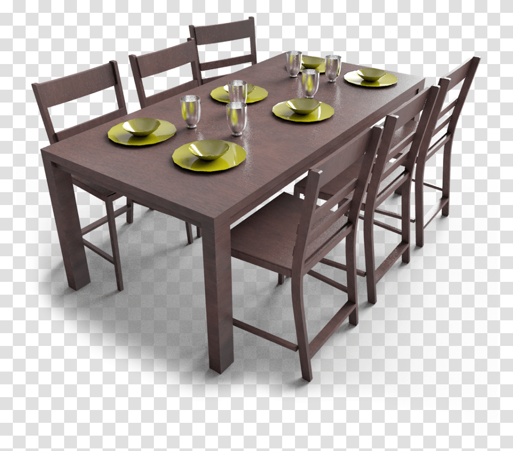 Markor Dining Table3d ViewClass Mw 100 Mh 100 Pol 3d Dining Table, Furniture, Chair, Tabletop, Room Transparent Png