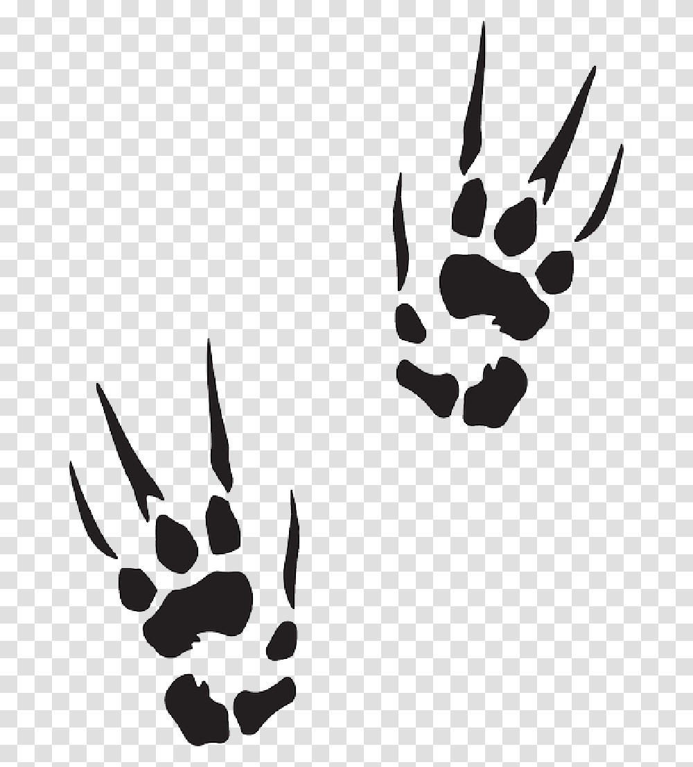 Marks Animal Claw Tracks Prints Trail Print Bearded Dragon Footprint, Stencil, Hook Transparent Png