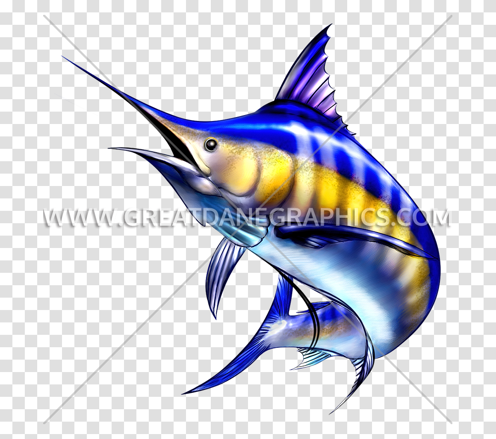 Marlin Jump Production Ready Artwork For T Shirt Printing, Fish, Animal, Swordfish, Sea Life Transparent Png