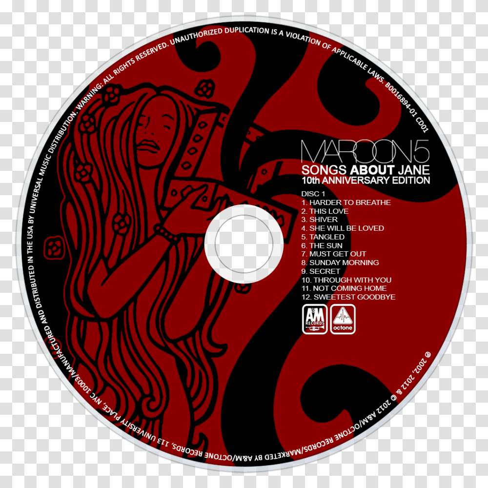 Maroon 5 Logo Circle, Disk, Dvd, Poster, Advertisement Transparent Png