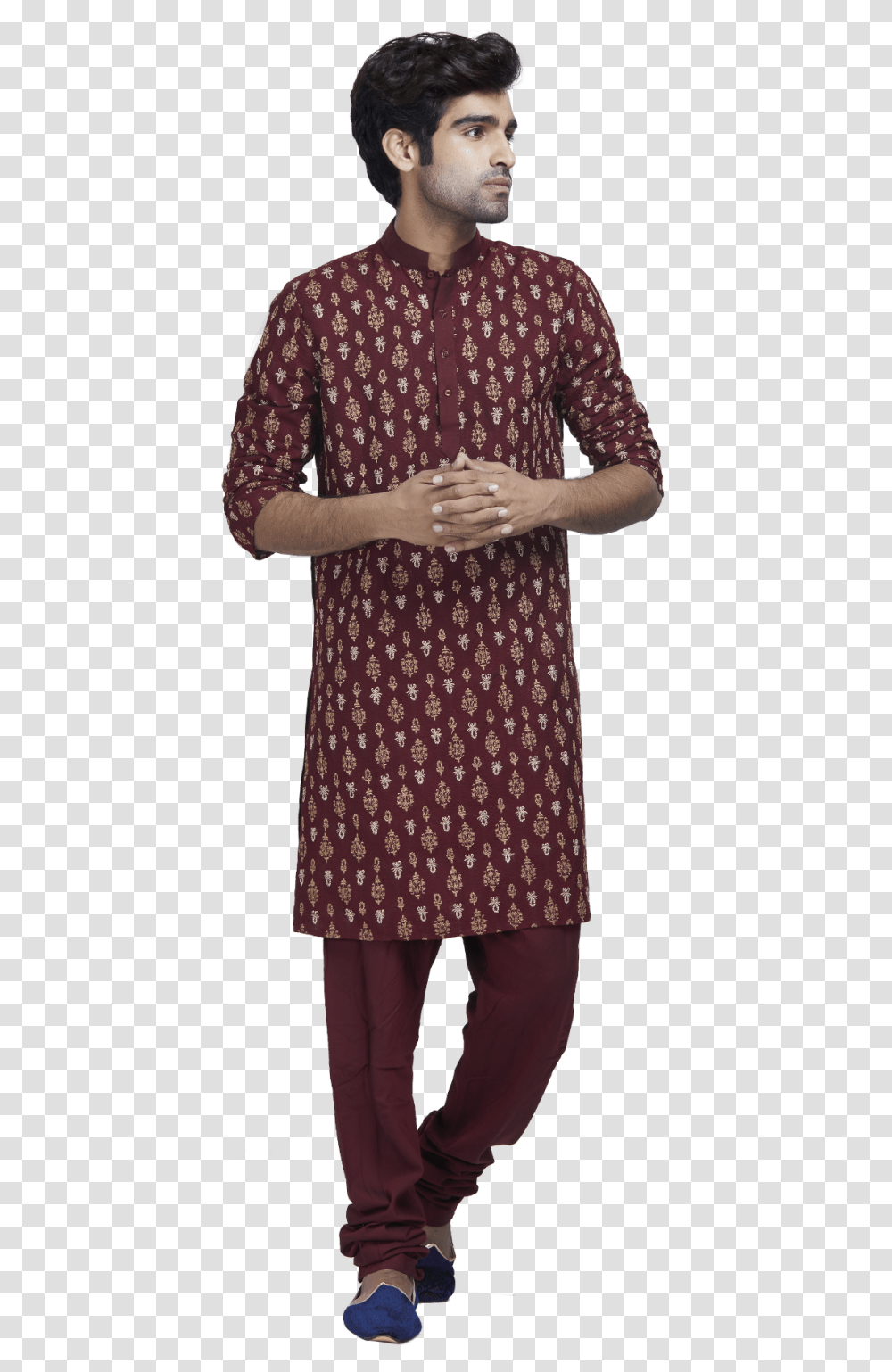 Maroon And Gold Kurta Set By Stylease Exclusive Polka Dot, Sleeve, Dress, Long Sleeve Transparent Png