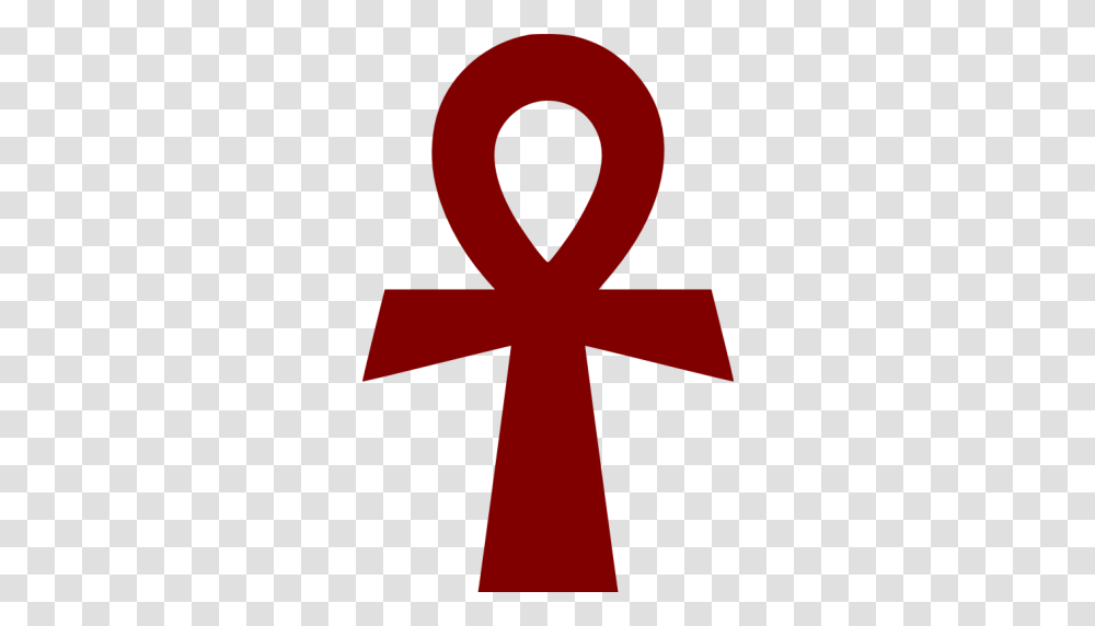 Maroon Ankh Icon, Cross, Logo, Trademark Transparent Png