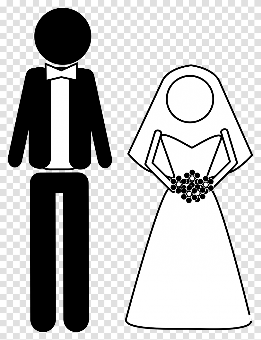 Married Bride Groom Vector Graphic Braut Und Brutigam Zeichnung, Tie, Accessories, Accessory Transparent Png
