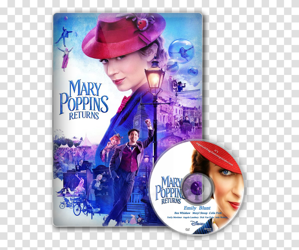 Marrypoppinsreturns Mary Poppins Returns Cover, Hat, Apparel, Person Transparent Png