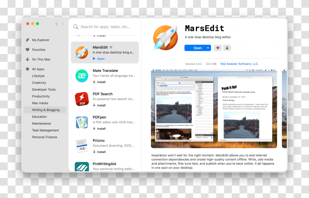 Marsedit App On Setapp Remote Control App Mac, File, Menu, Webpage Transparent Png