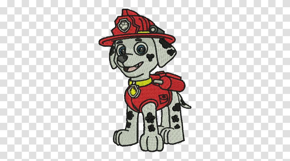 Marshall Paw Patrol Embroidery Designs Instant Download, Pillow, Cushion, Label Transparent Png