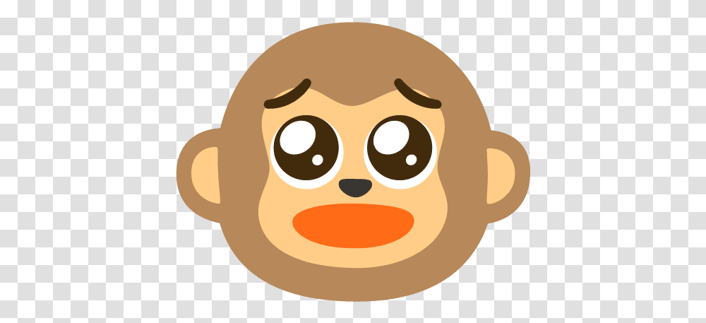 Marshmallone Pensive Monkey Emoji Discord, Label, Text, Food, Head Transparent Png