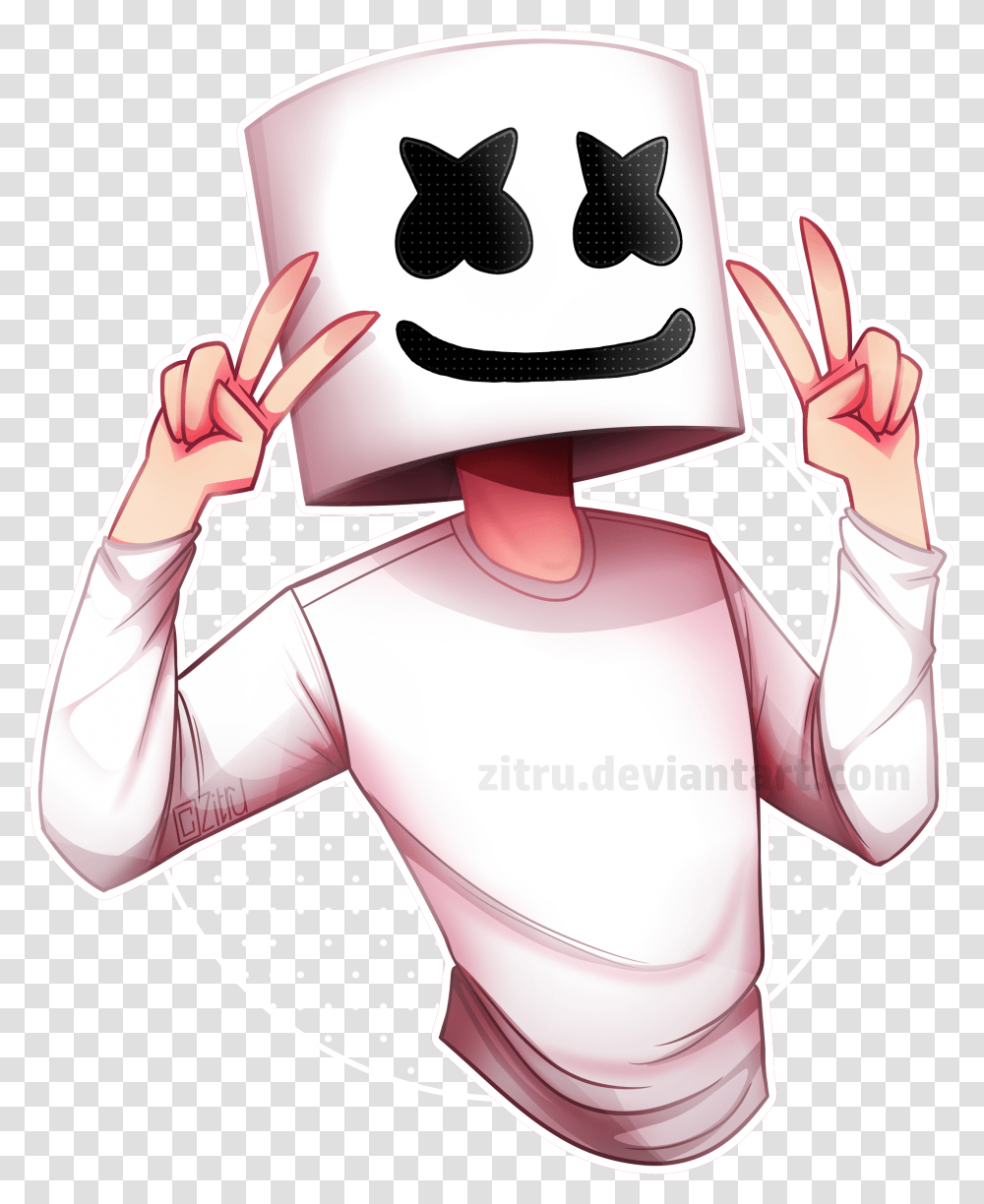 Marshmallow Drawing Dubstep Marshmello T Shirt Roblox Free, Performer Transparent Png