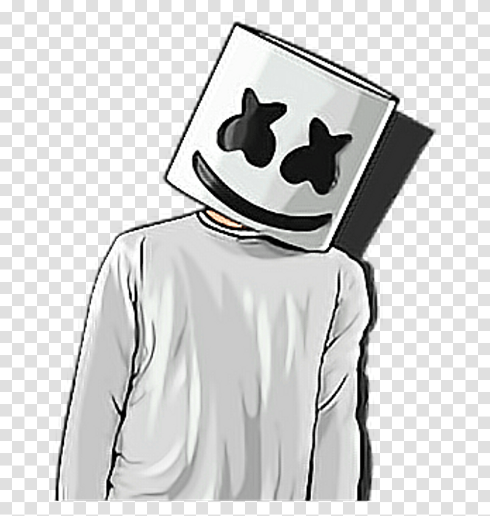Marshmello Drawing Clipart Download Alone Marshmello, Person, Human, Long Sleeve Transparent Png
