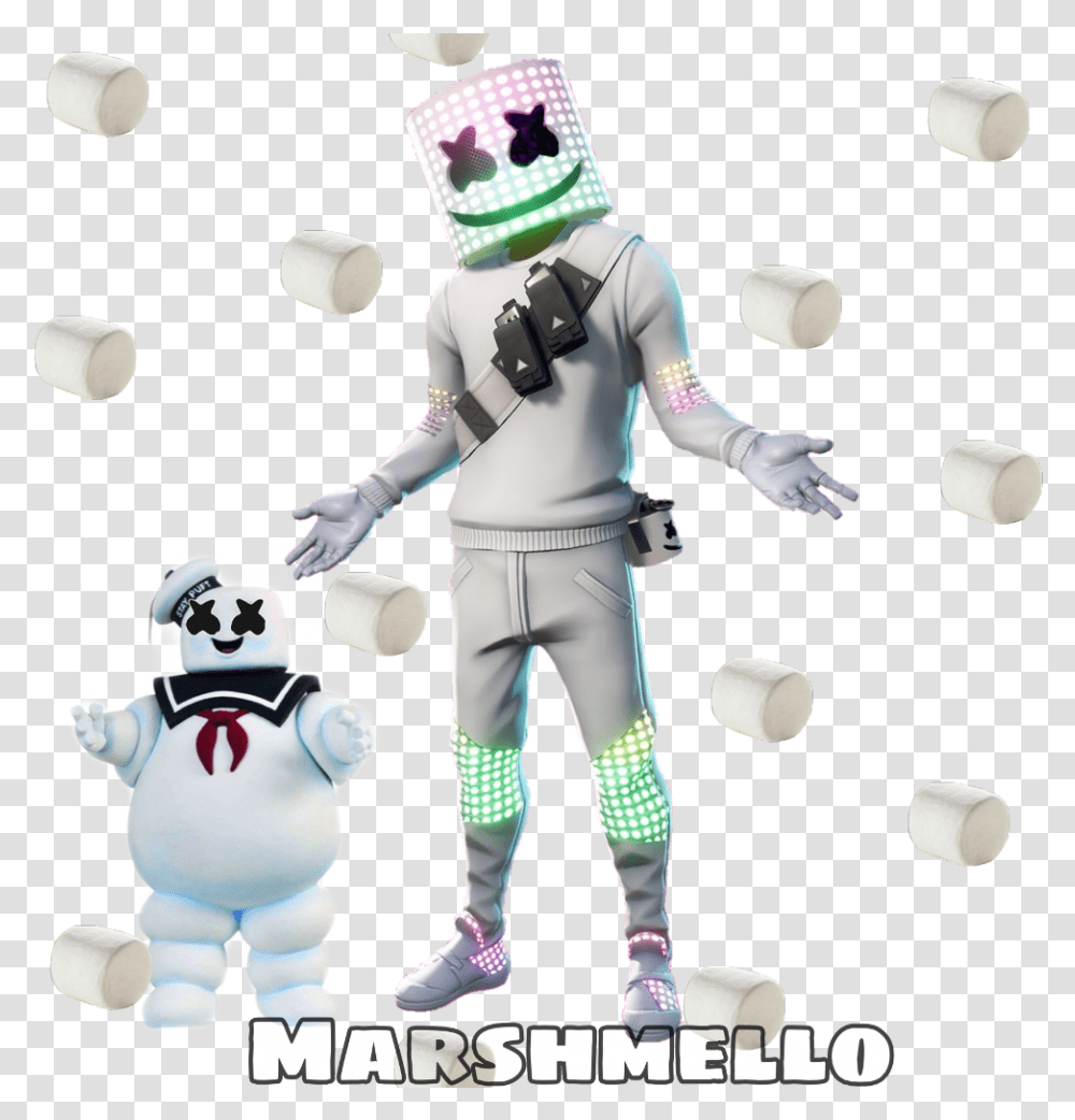 Marshmello Ghostbusters Fortnite Marshmallow Marshmello Fortnite Costume, Person, Human, Astronaut, Performer Transparent Png