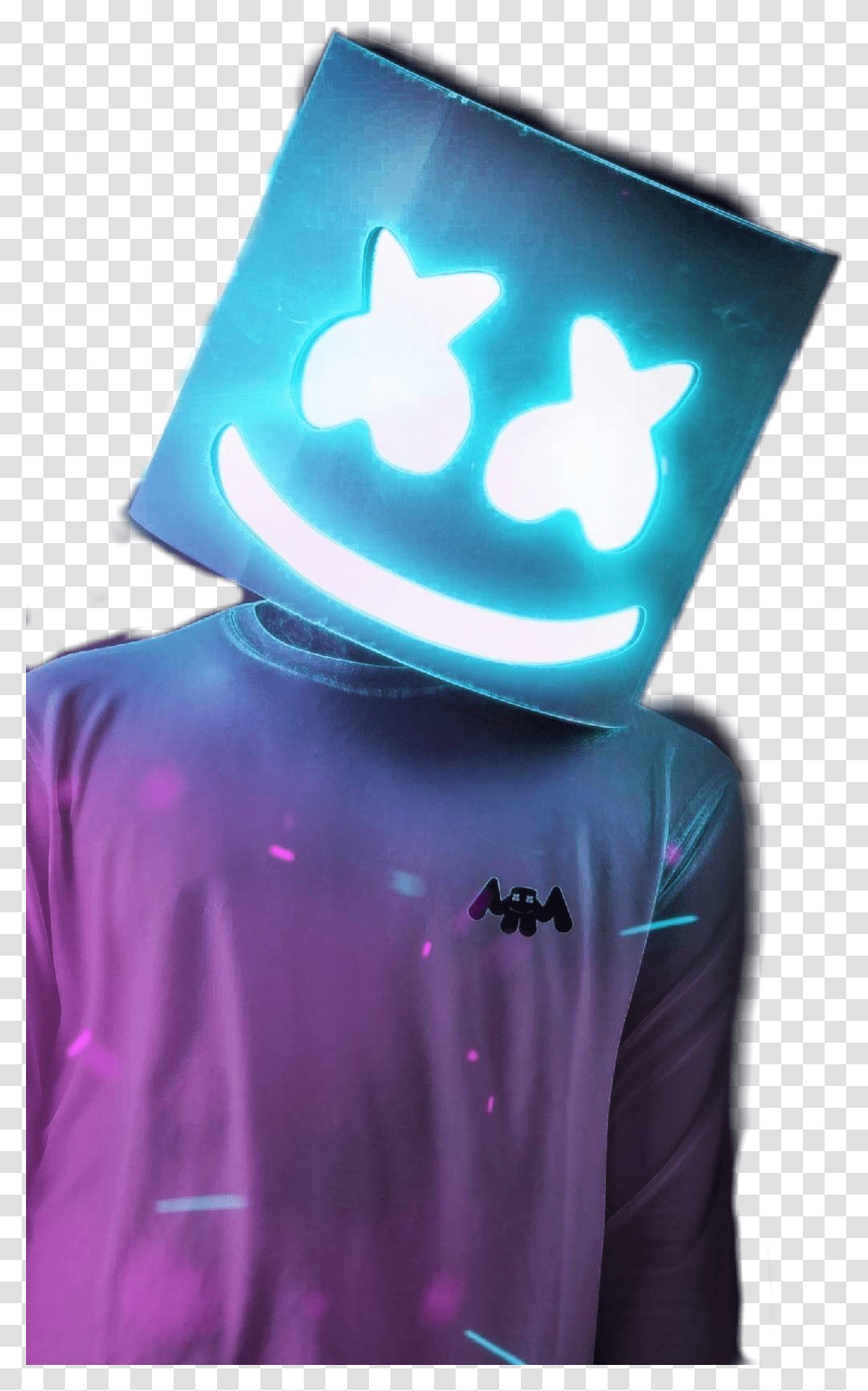 Marshmello Happy Man Masklight Sad Blue Triste Marshmello Hd Wallpapers For Iphone, Apparel, Sleeve, Person Transparent Png