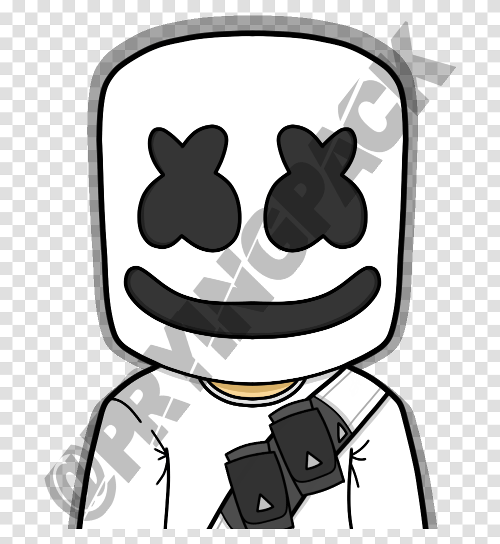 Marshmello Takes Off Mask Gif, Stencil, Chef Transparent Png