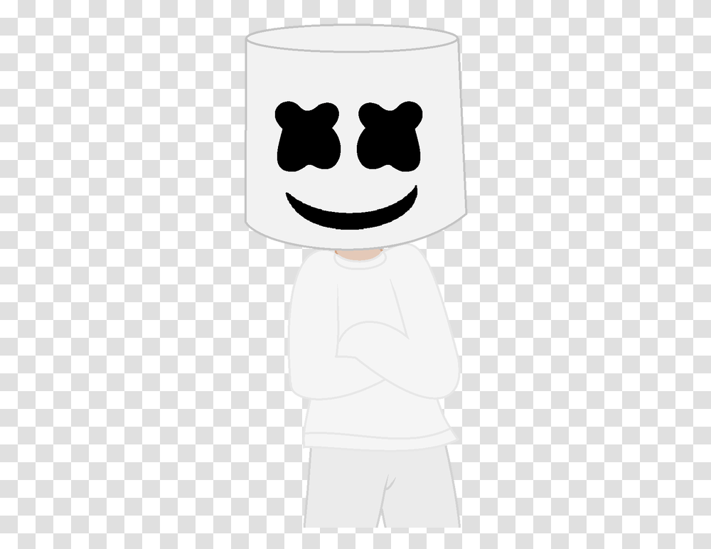 Marshmello White Background, Stencil, Face, Cat, Animal Transparent Png