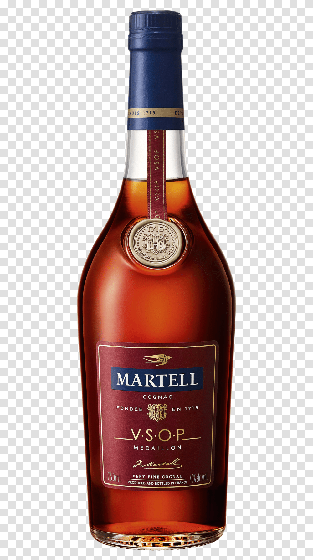 Martell Cognac France V, Liquor, Alcohol, Beverage, Drink Transparent Png